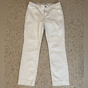 Liz Claiborne Women's White Straight Leg Jeans